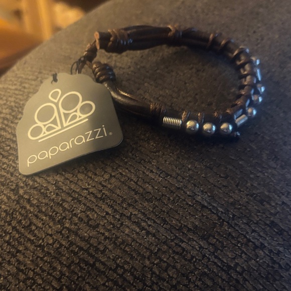 paparazzi Other - Paparazzi Dark Brown Bracelet with Silver Beads